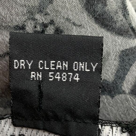 Limited Women's Lined Maxi Skirt Gray/Black Floral Side Buttons Flowy Size 10 - Picture 4 of 6